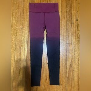 Varley Purple  Ombre Pattern Stretch Athletic Leggings Pants Sz. S/M